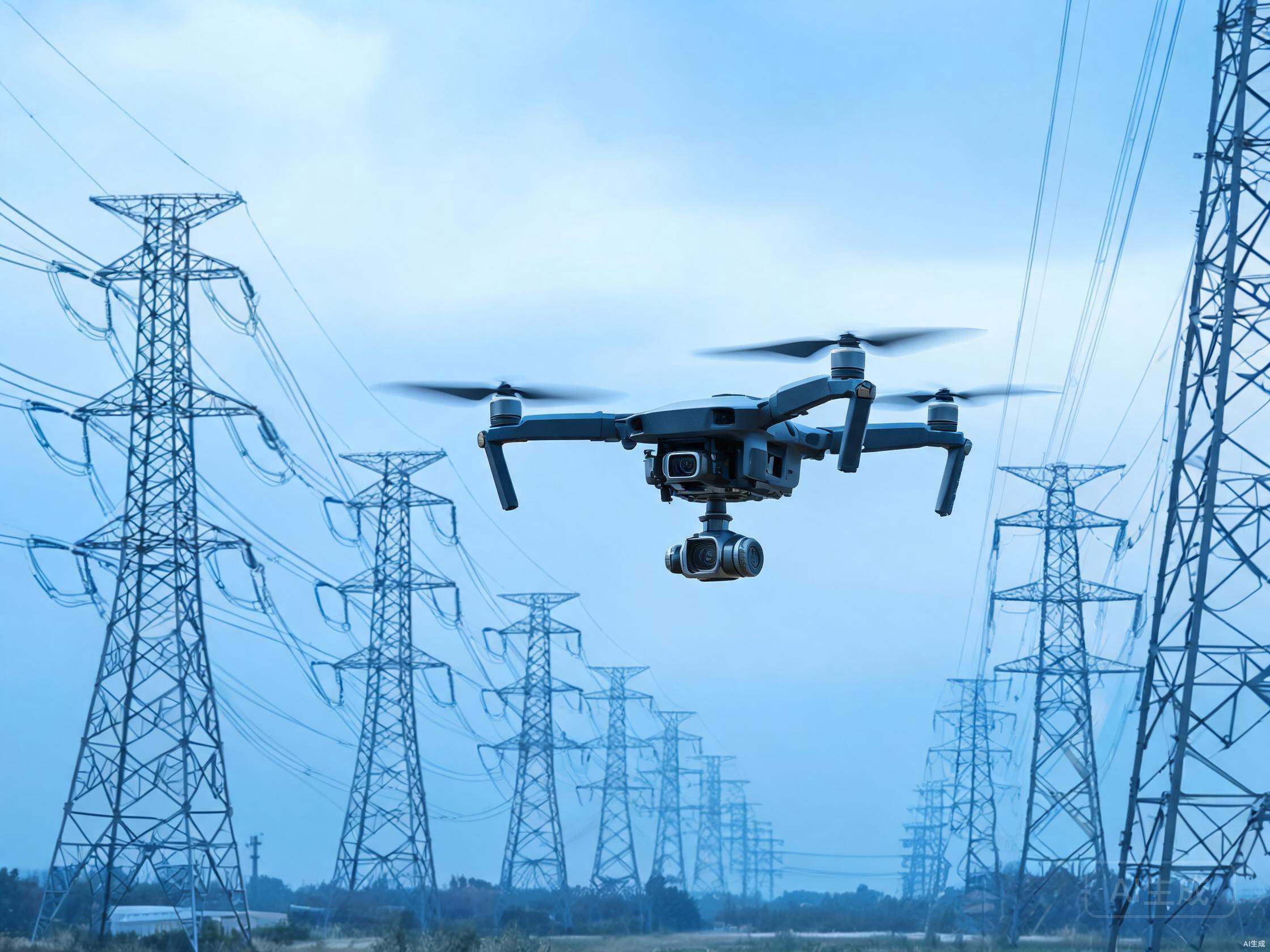 Inspection drone with gimbal camera